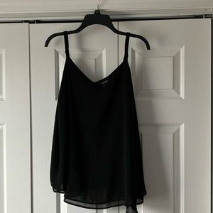 Black layered dressy tank